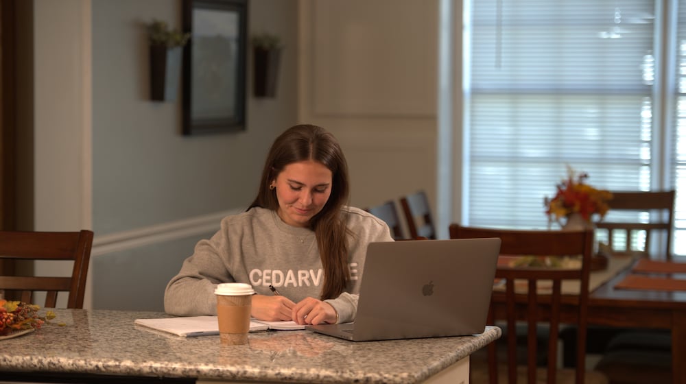Cedarville University is launching three new fully online degrees in fall 2026, allowing online students, including Eve Welhener (pictured) to receive academically rigorous education and biblical integration in psychology, education and biblical studies affordably and with locational flexibility. CONTRIBUTED / SCOTT HUCK