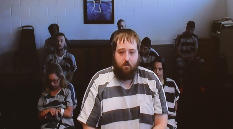 Ryan Crabtree is arraigned in Clark County Municipal Court Monday. BILL LACKEY/STAFF