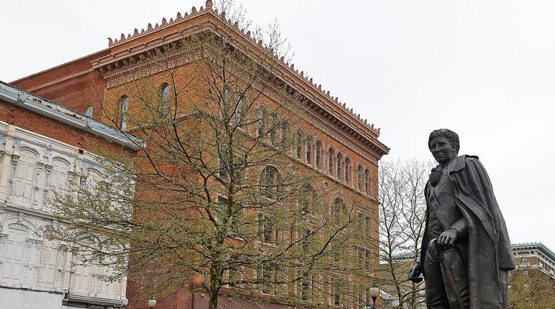 The Clark County Courthouse offices will be temporarily moved to the Bushnell Building on Main Street while the courthouse is renovated. BILL LACKEY/STAFF