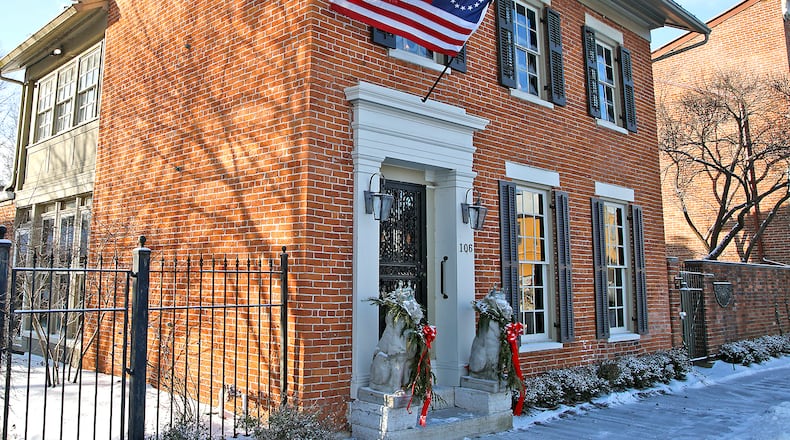 The Kern Lions in front of the Crawford House in New Carlisle Tuesday, Jan. 16, 2024. BILL LACKEY/STAFF