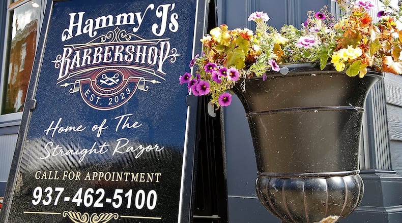 Hammy J's Barbershop in South Charleston is nearly ready to open Wednesday, Sept. 13, 2023. BILL LACKEY/STAFF