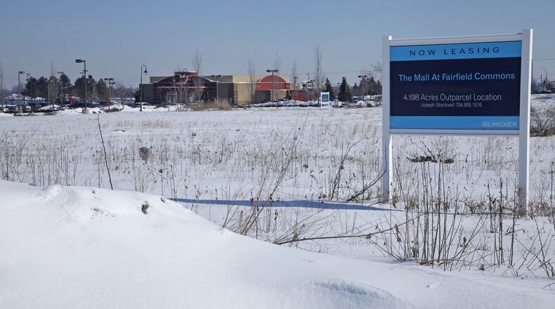 This property on the south side of the Mall at Fairfield Commons will soon have a new hotel. The 4.2 acre parcel of land is located between Red Robin and Fox an Hound Pub & Grille.