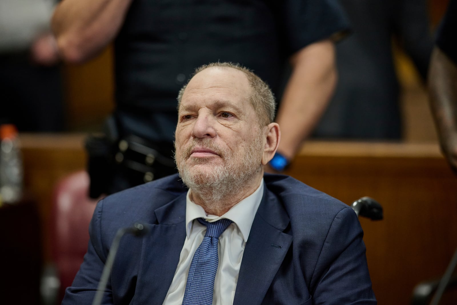 Harvey Weinstein appears in state court in Manhattan for his retrial on Wednesday, May 14, 2025 in New York. (Curtis Means/Pool Photo via AP)