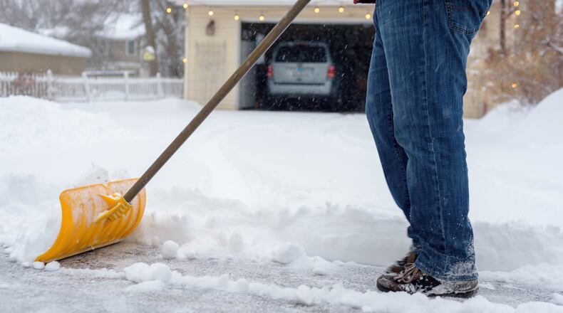 According to the American Heart Association, shoveling involves mostly arm work, which is more demanding on the heart than leg work. iSTOCK/COX
