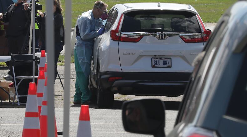 The Clark County Combined Health District in partnership with the Ohio Department of Health and Ohio National Guard held a free COVID-19 pop-up testing clinic on Sept. 18 at Life in Christ Community Church. The county's next free clinic will be hosted from 1 to 5 p.m. on Sunday at the Clark County Fairgrounds located at 4401 S. Charleston Pike in Springfield. BILL LACKEY/STAFF