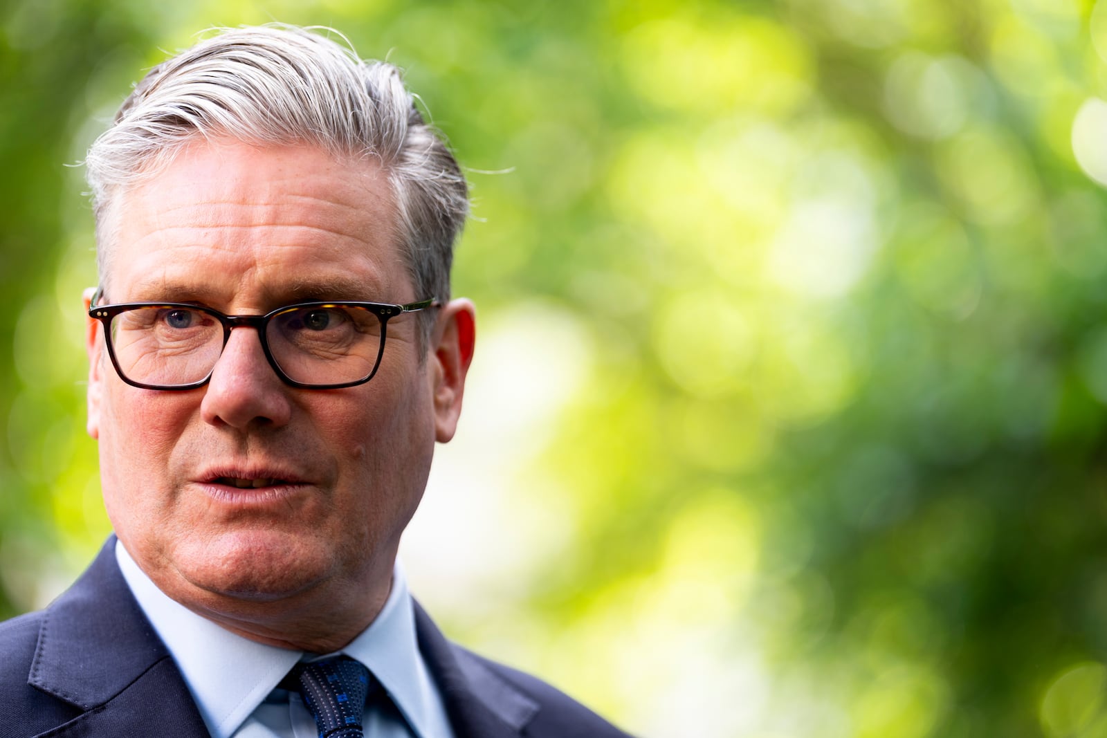 Britain's Prime Minister Keir Starmer attends a reception for London Tech Week, at 10 Downing Street, London, Tuesday June 10, 2025. (Jordan Pettitt/Pool Photo via AP)