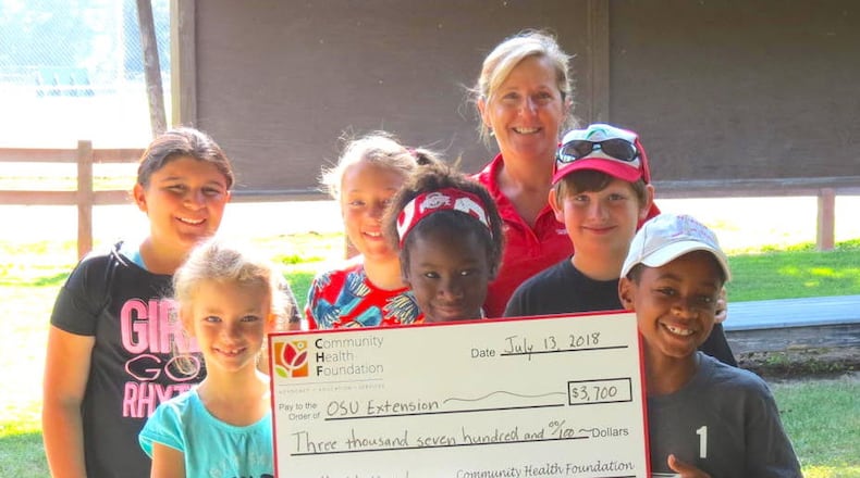 Ohio State University Extension, “Health Nuts,” mini camp was awarded $3,500 from the Community Health Foundation. The camp is a partnership between OSU Extension and the National Trail Park District, where children learn about exercise and nutrition.