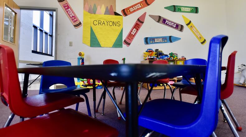 Gov. Mike DeWine’s order that only daycare centers with Temporary Pandemic Child Care license can remain open during the COVID-19 outbreak goes into effect today. NICK GRAHAM/STAFF