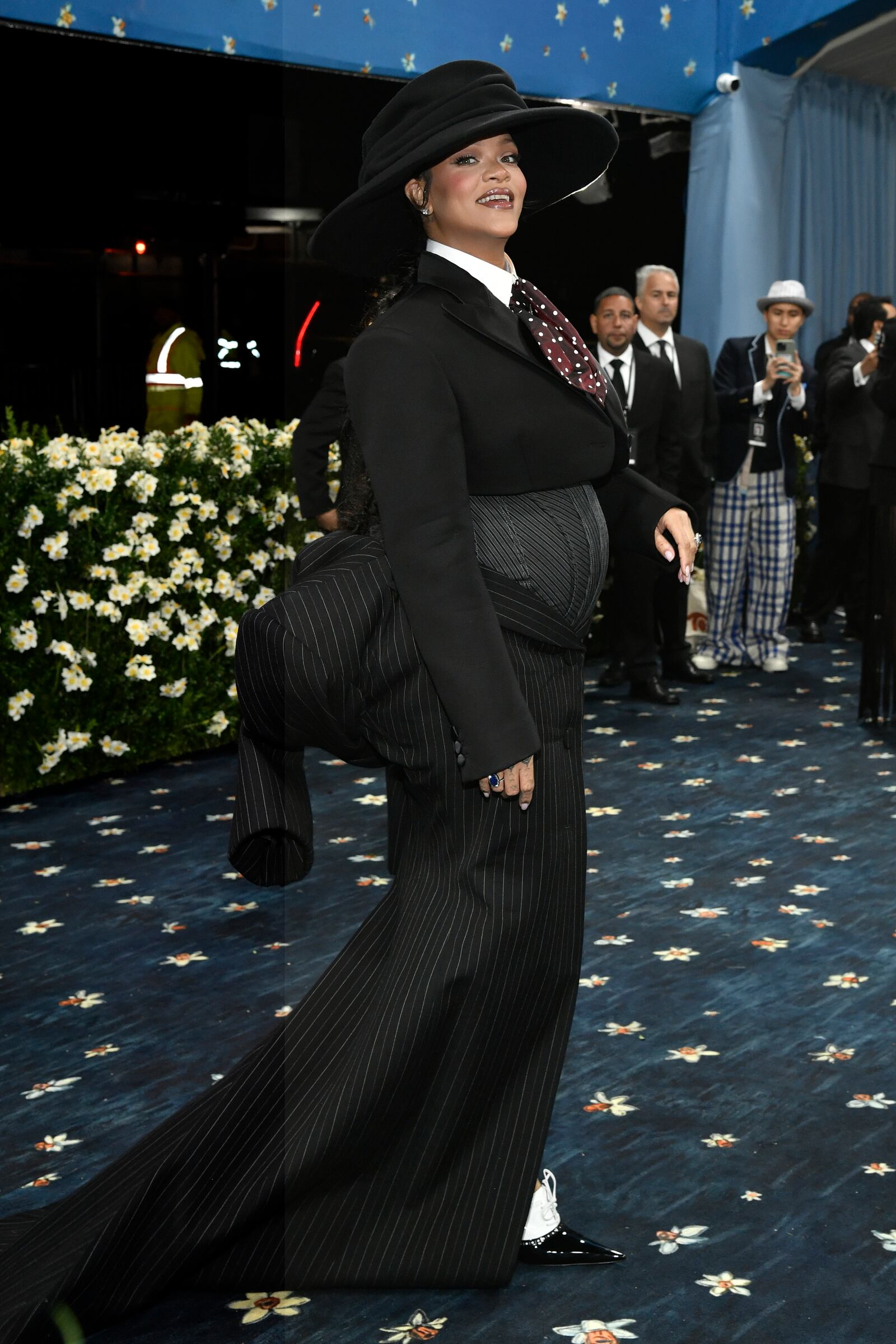 Rihanna attends The Metropolitan Museum of Art's Costume Institute benefit gala celebrating the opening of the "Superfine: Tailoring Black Style" exhibition on Monday, May 5, 2025, in New York. (Photo by Evan Agostini/Invision/AP)