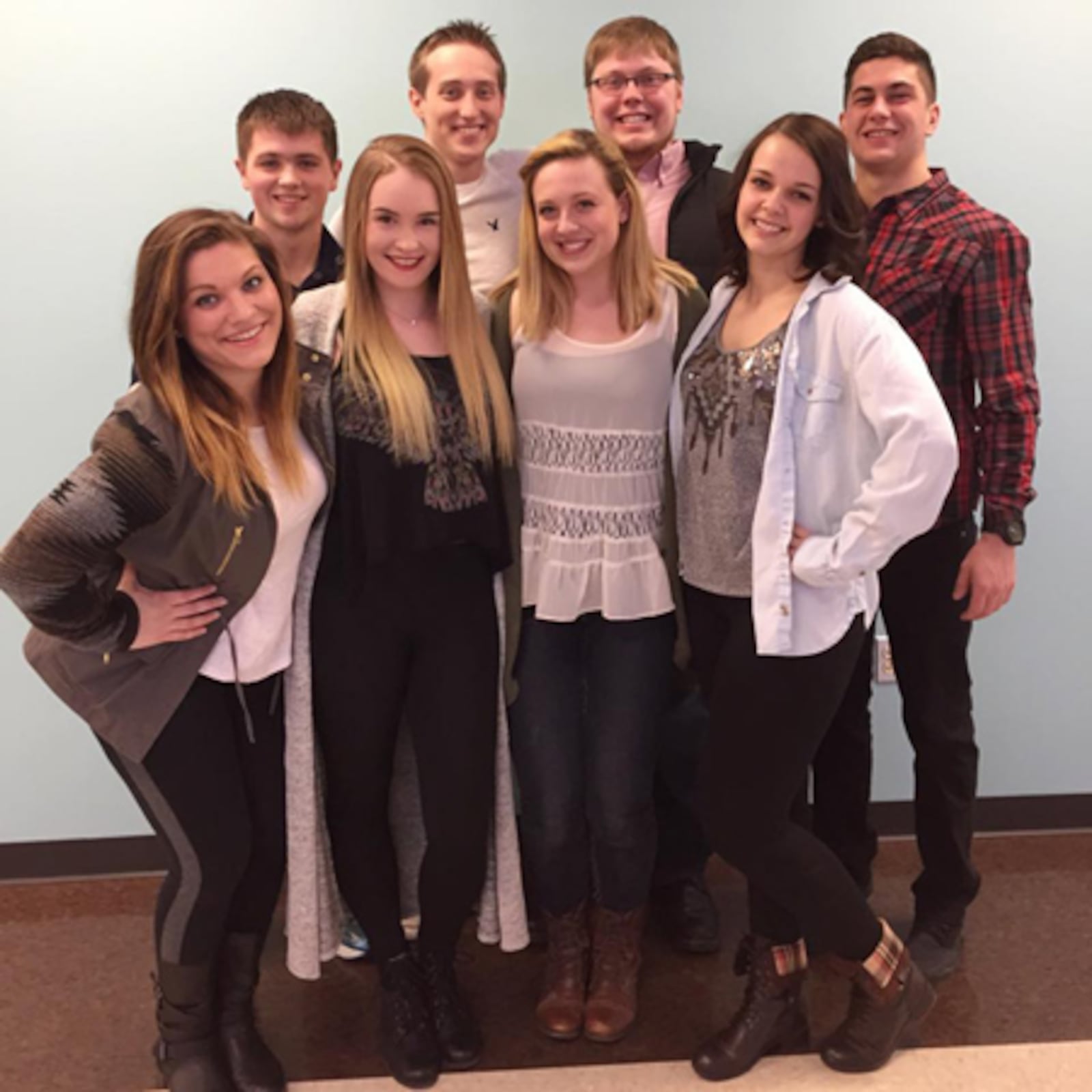 Remedy, the University of Dayton's first a cappella group, took first place at Harmony Sweepstakes regional competition held in Chicago on March 21, 2015. Pictured are members (front from left to right) Hannah Snow, Holly Gyenes, Shelby Searcy and Caitlin Pearn and (back from left to right) Kerry Speed, Trevor Rosenbaum, Matt Radford and Jon Besecker. CONTRIBUTED