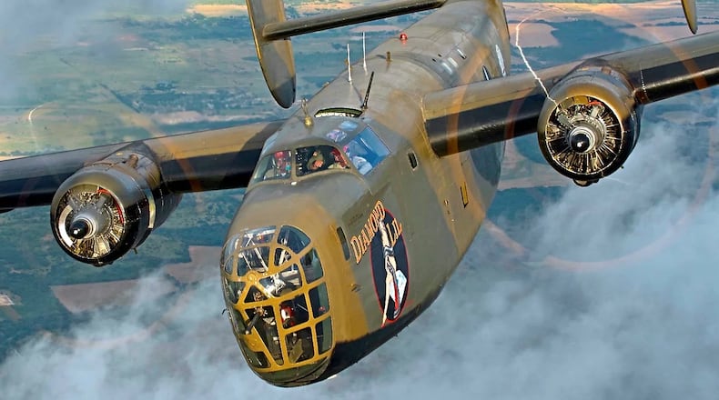 The AirPower History Tour will soon bring World War II aircraft to the Springfield-Beckley Municipal Airport, including the B-24 Liberator “Diamond Lil”. Contributed/Commemorative Air Force