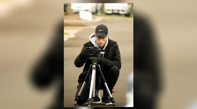 Kolton Rice, a senior at the Springfield-Clark Career Technology Center, uses his media skills for his business, OpenEye Studios, to recently create a virtual concert for the Youth Arts Ambassadors. Contributed photo