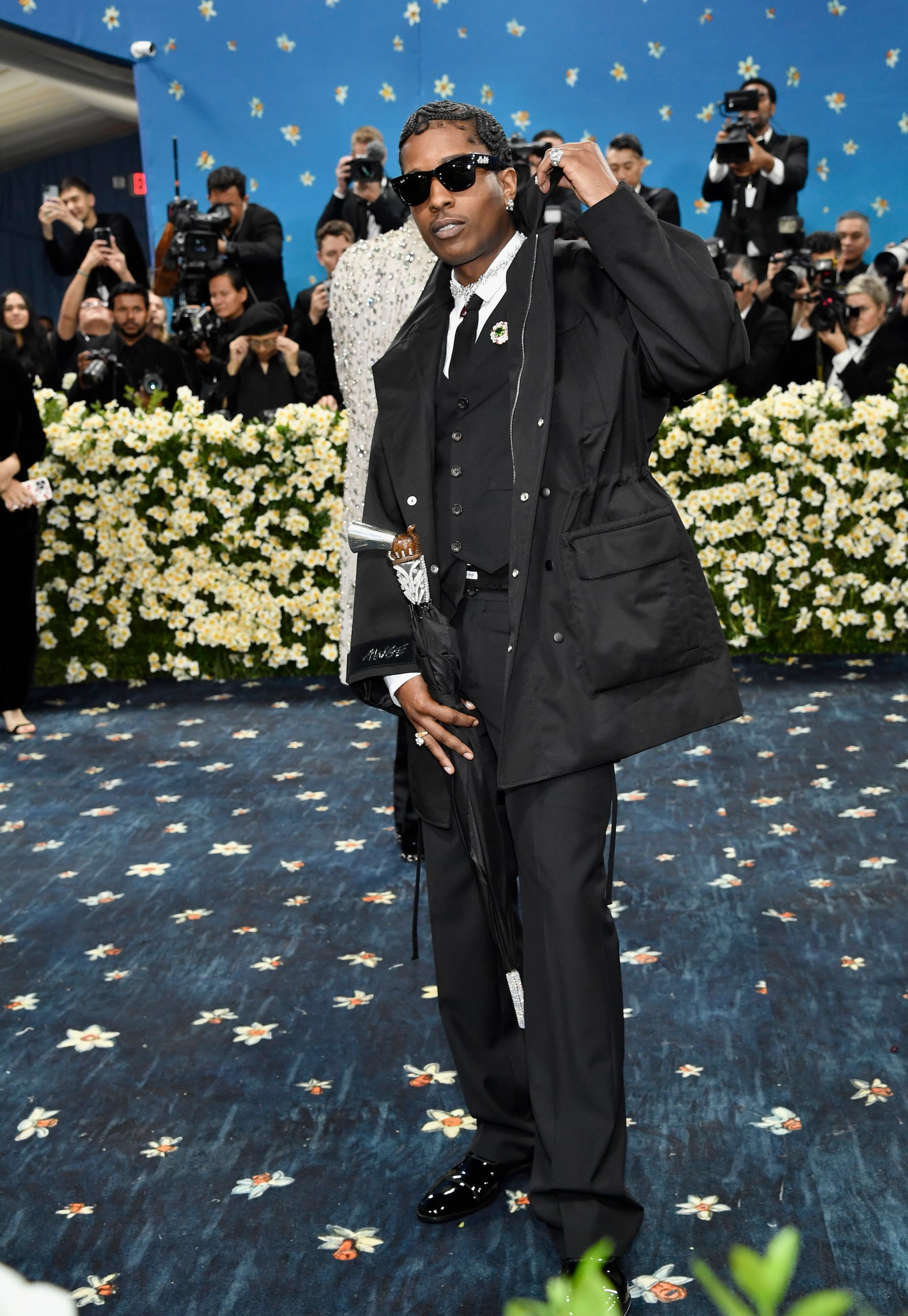 A$AP Rocky attends The Metropolitan Museum of Art's Costume Institute benefit gala celebrating the opening of the "Superfine: Tailoring Black Style" exhibition on Monday, May 5, 2025, in New York. (Photo by Evan Agostini/Invision/AP)