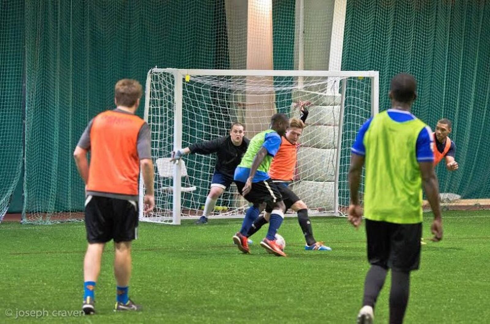 Dayton Sports Complex is used by local soccer teams. Unlike many other indoor facilities, the field doesn’t have walls. CONTRIBUTED