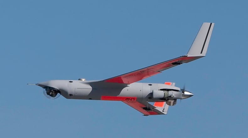 ScanEagle UAV flown by the University of North Dakota Aerospace program. In December, Ohio should find out whether it is chosen to host one of six sites that U.S. officials are to designate around the country for five years of test-flying unmanned aircraft to demonstrate that they can fly in airspace used by manned planes. Those designations by the Federal Aviation Administration could help the host states attract hundreds of millions of dollars in jobs and long-term business investment and burnish their credentials as go-to centers for expertise in unmanned aircraft, which are projected to have a worldwide market worth $90 billion during the next 10 years. With Wright-Patterson Air Force Base and supporting commercial and university aerospace production, research and development capability already in place, Dayton leaders are hoping the state will be among those the FAA selects. Even if Ohio should be bypassed, its existing aerospace capabilities should help it build long-lasting relationships with the FAA, Air Force and NASA, Ohio's advocates said.