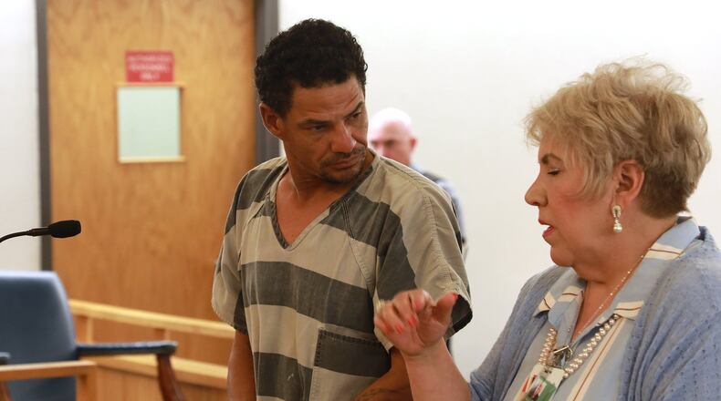 Arael Rodriguez/Perez listens to an interpreter as he in arraigned in Clark County Municipal Court Wednesday. BILL LACKEY/STAFF
