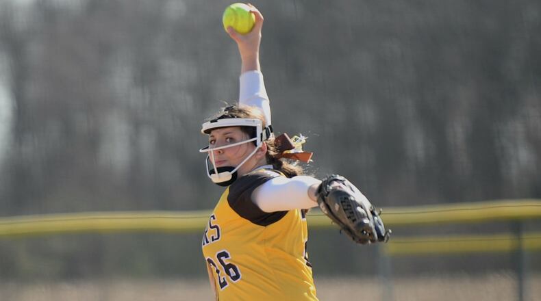 Kenton Ridge pitcher Carly Turner struck out seven to improve to 10-0 following a 5-3 victory against Northwestern on Wednesday. GREG BILLING / CONTRIBUTED