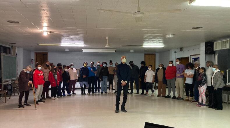 The cast rehearses a scene for the original play "One Sunday in Birmingham" about a Black teen inspired to march for Civil Rights in 1963, will be presented Thursday through Saturday at the John Legend Theater. Photo by Kat King