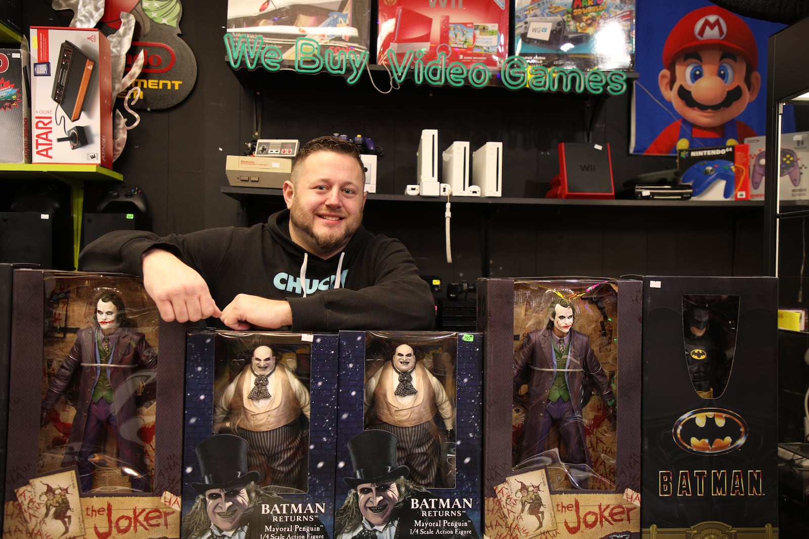 Brendan Kiser, the owner of Nightmares and Video Games. He opened the store in August 2024. BRANDON BERRY/CONTRIBUTED