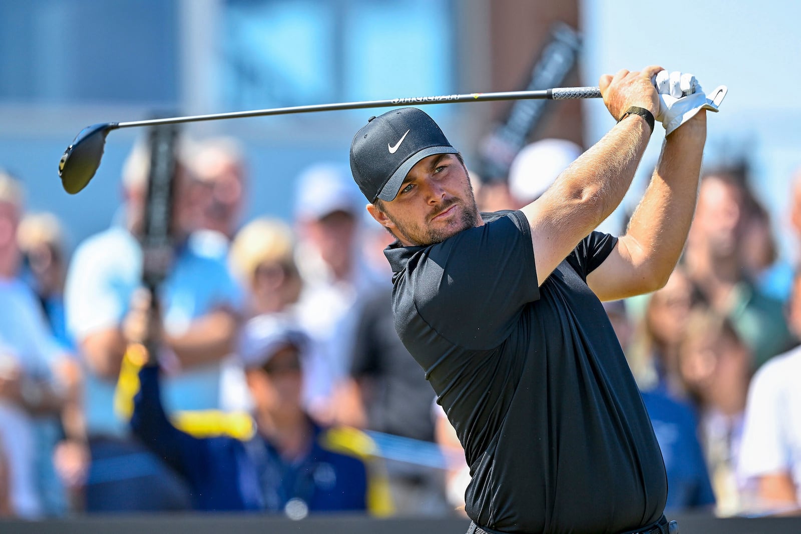 Chris Gotterup of the USA on day four of the Scottish Open 2025 at The Renaissance Club, North Berwick, Scotland, Sunday July 13, 2025. (Malcolm Mackenzie/PA via AP)
