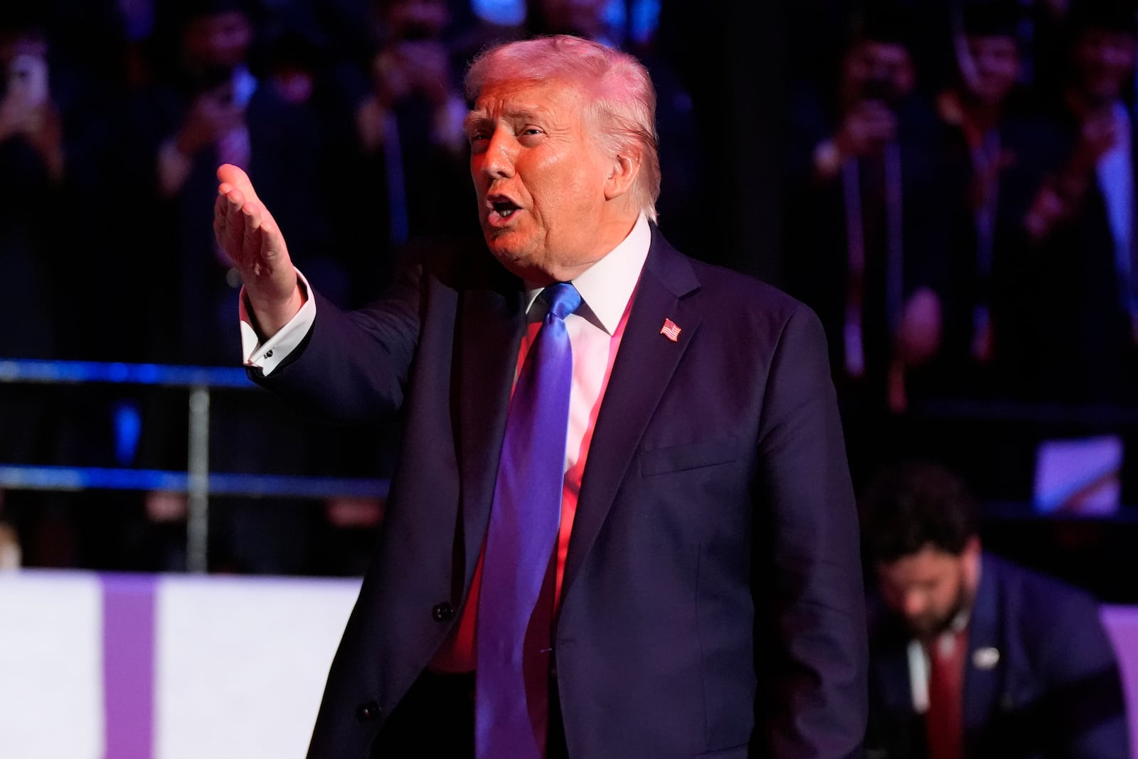 President Donald Trump arrives to give a commencement address at the University of Alabama, Thursday, May 1, 2025, in Tuscaloosa, Ala. (AP Photo/Manuel Balce Ceneta)