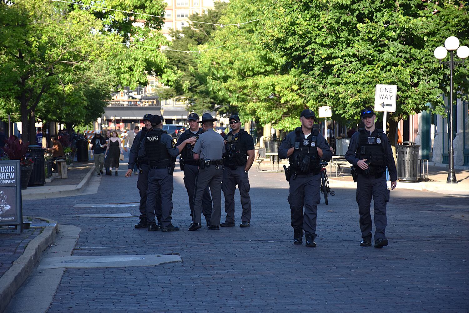 Police presence in Oregon District during NATO assembly