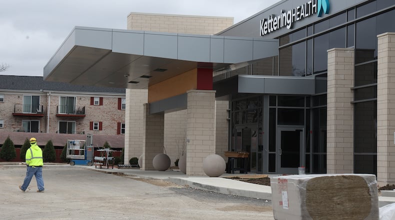 The new Kettering Health Springfield at the intersection of Limestone Street and Home Road is nearing completion Thursday, March 31, 2022. BILL LACKEY/STAFF