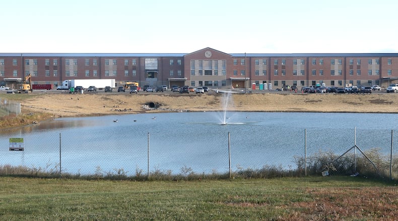 The new Kenton Ridge PK-12 School still under construction Thursday, Oct. 13, 2022. BILL LACKEY/STAFF