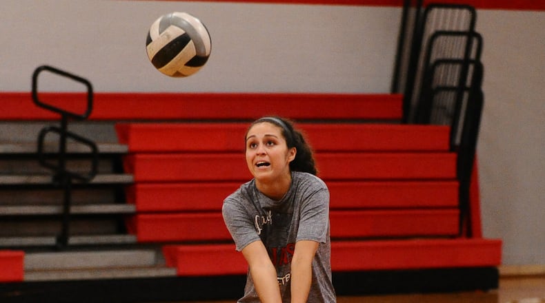 Southeastern senior Leslie Flores recently surpassed 1,000 career kills and 1,000 career digs on consecutive nights for the Trojans’ volleyball team. Flores has 1,009 kills and 1,026 digs. Contributed / Greg Billing