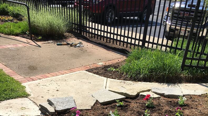 Flowers were planted outside the Springfield Cancer Center.