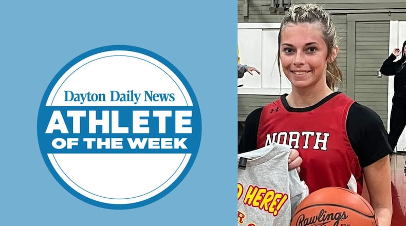 Tri-County North senior Bella Cherry is the Dayton Daily News Athlete of the Week winner for the week of Dec. 1 through Dec. 6. CONTRIBUTED