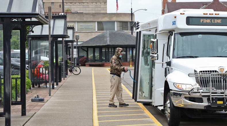 The Springfield City Area Transit wants the move their bus center from its current location along West High Street. BILL LACKEY/STAFF