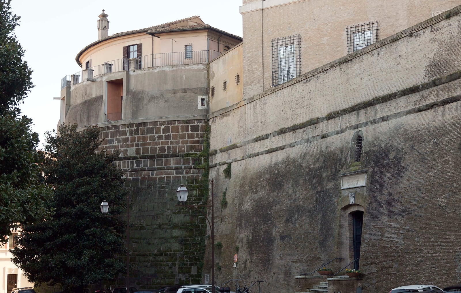 FILE - AN exterior view of the offices of the Vatican bank IOR in Vatican City, Jan. 28, 2014. (AP Photo/Domenico Stinellis, File)