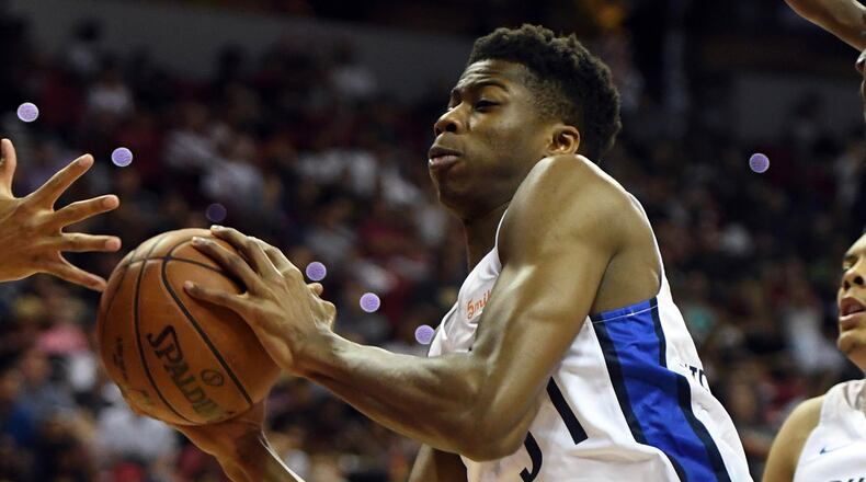 of the Golden State Warriors of the Dallas Mavericks during the 2018 NBA Summer League at the Thomas & Mack Center on July 9, 2018 in Las Vegas, Nevada. The Mavericks defeated the Warriors 91-71. NOTE TO USER: User expressly acknowledges and agrees that, by downloading and or using this photograph, User is consenting to the terms and conditions of the Getty Images License Agreement.