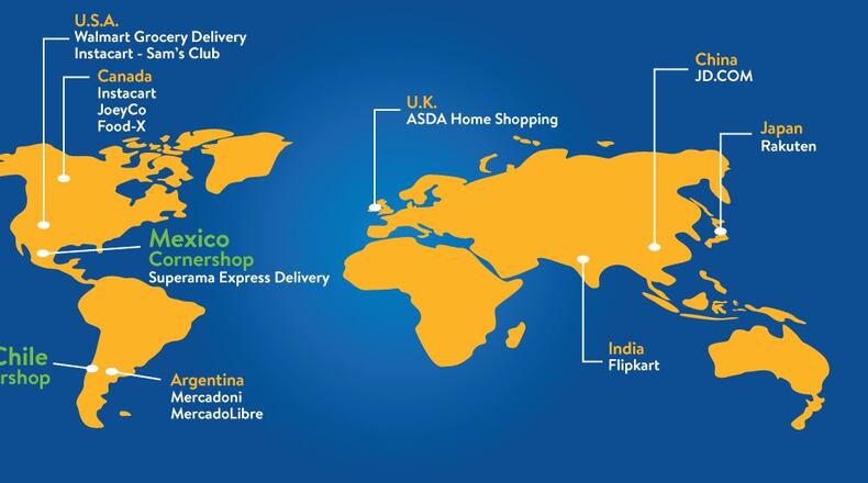 Walmart is working to expand grocery delivery across the globe.