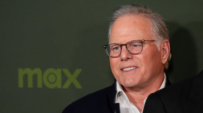 FILE - David Zaslav arrives at the season three premiere of "The White Lotus" on Monday, Feb. 10, 2025, at Paramount Theater in Los Angeles. (AP Photo/Chris Pizzello, File)