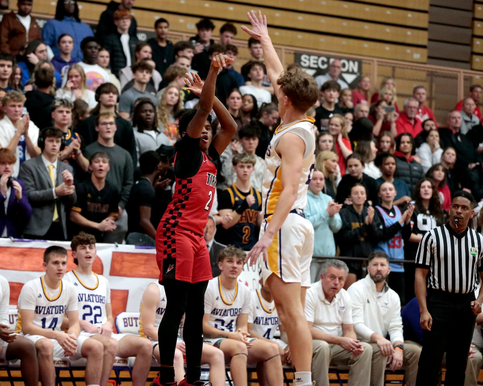 Tippecanoe defeated Butler 50-40 in a Miami Valley League boys basketball matchup on Tuesday, Jan. 6, 2026, in Vandalia. STEVEN WRIGHT / STAFF.