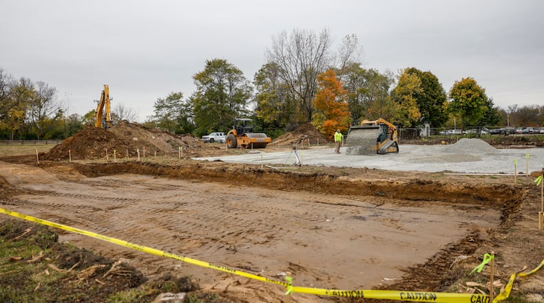 A view of a community park that broke ground on phase one at 504 W. Euclid Avenue on Wednesday, October 29, 2025, in Springfield. This was part of Engaged Neighborhood, a Clark County Land Bank project. JOSEPH COOKE/STAFF