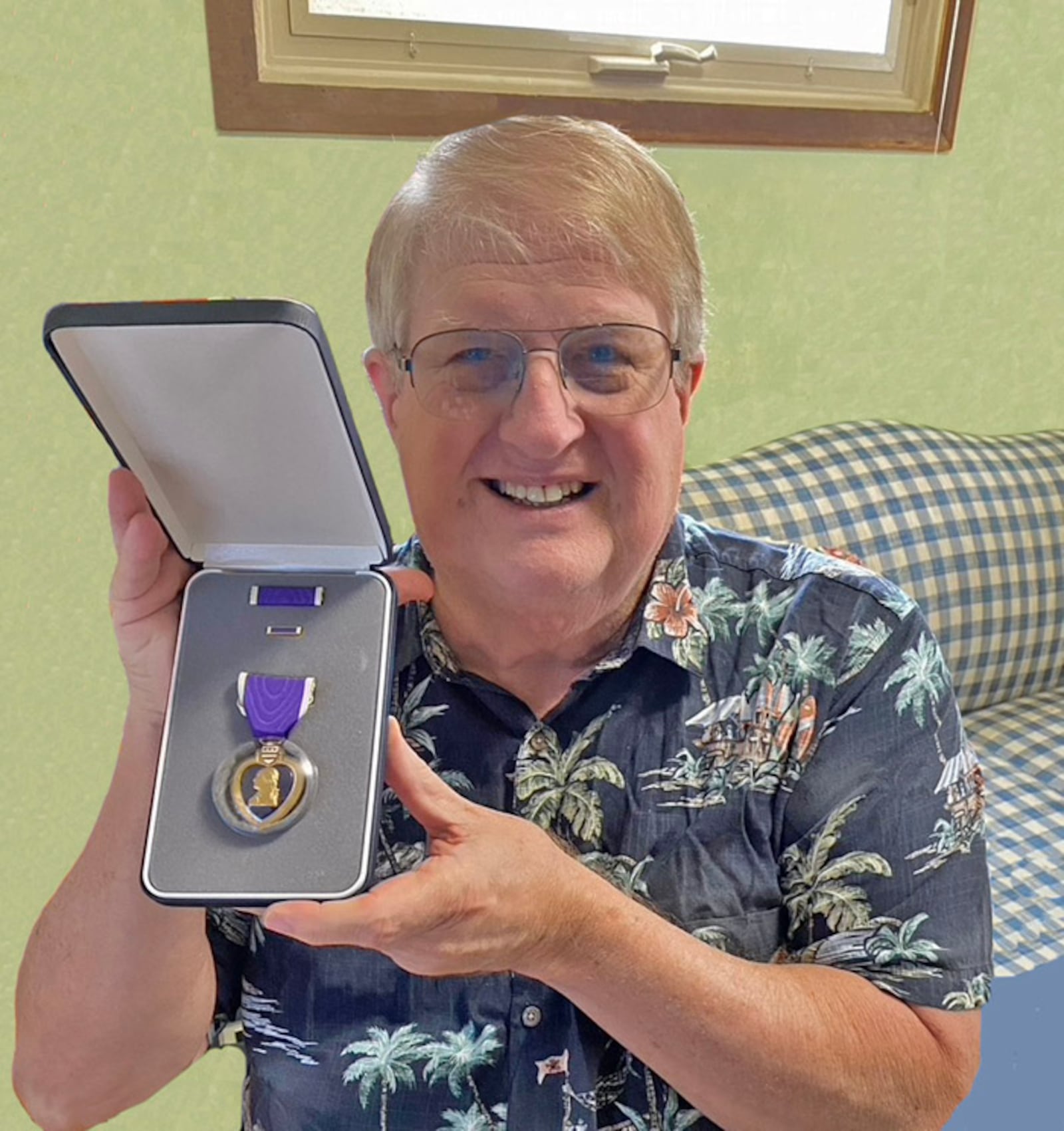 Springfield resident Randy Ark was surprised to receive a Purple Heart medal for wounds sustained during his U.S. Army service in Vietnam in 1969, 16 years after applying for the honor. Courtesy photo