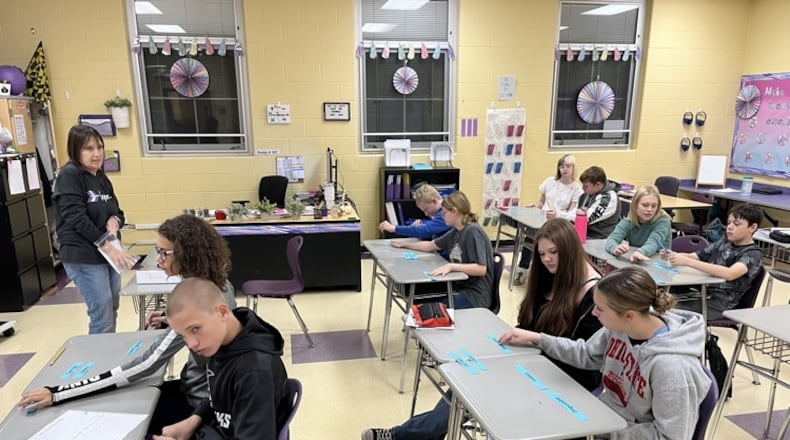 Students in class in the Mechanicsburg Exempted Village School District. Contributed