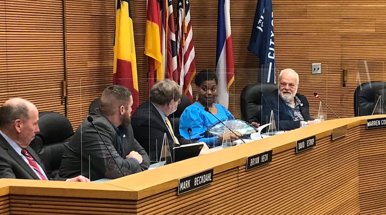 Springfield city commissioners during their first meeting of this  year. Hasan Karim/Staff