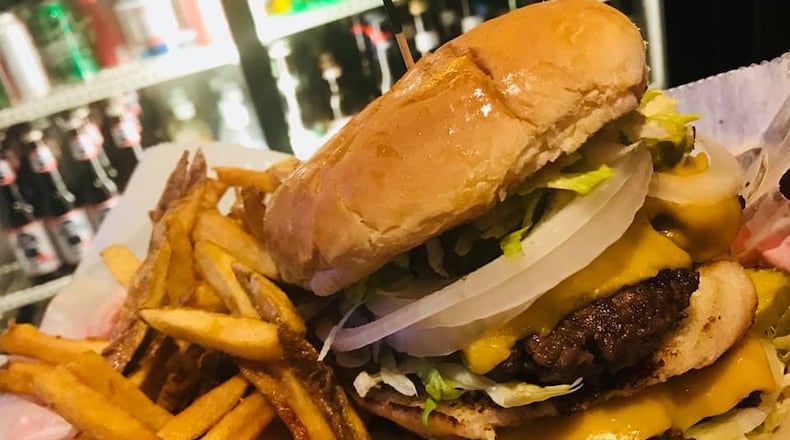 The Big Mick Burger at Carmichael's Pub.