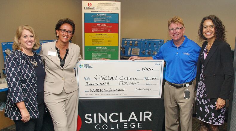 Sinclair Community College has been awarded a $21,000 grant to train industrial maintenance technicians.