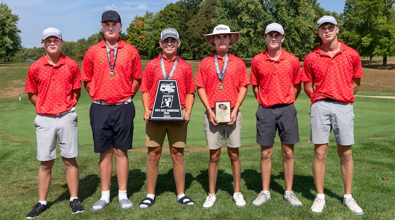The Northwestern High School boys golf team will play in the Division II state tournament for the first time in school history. The 36-hole tournament begins Sunday at Firestone Country Club in Akron. CONTRIBUTED