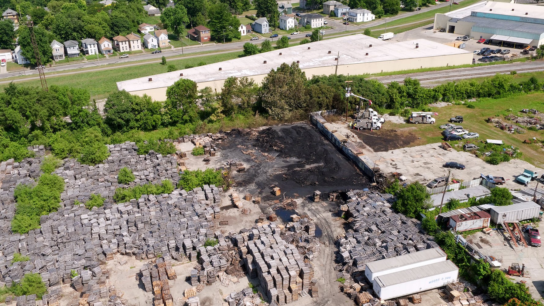 PHOTOS: What Springfield pallet yard looks like after fire