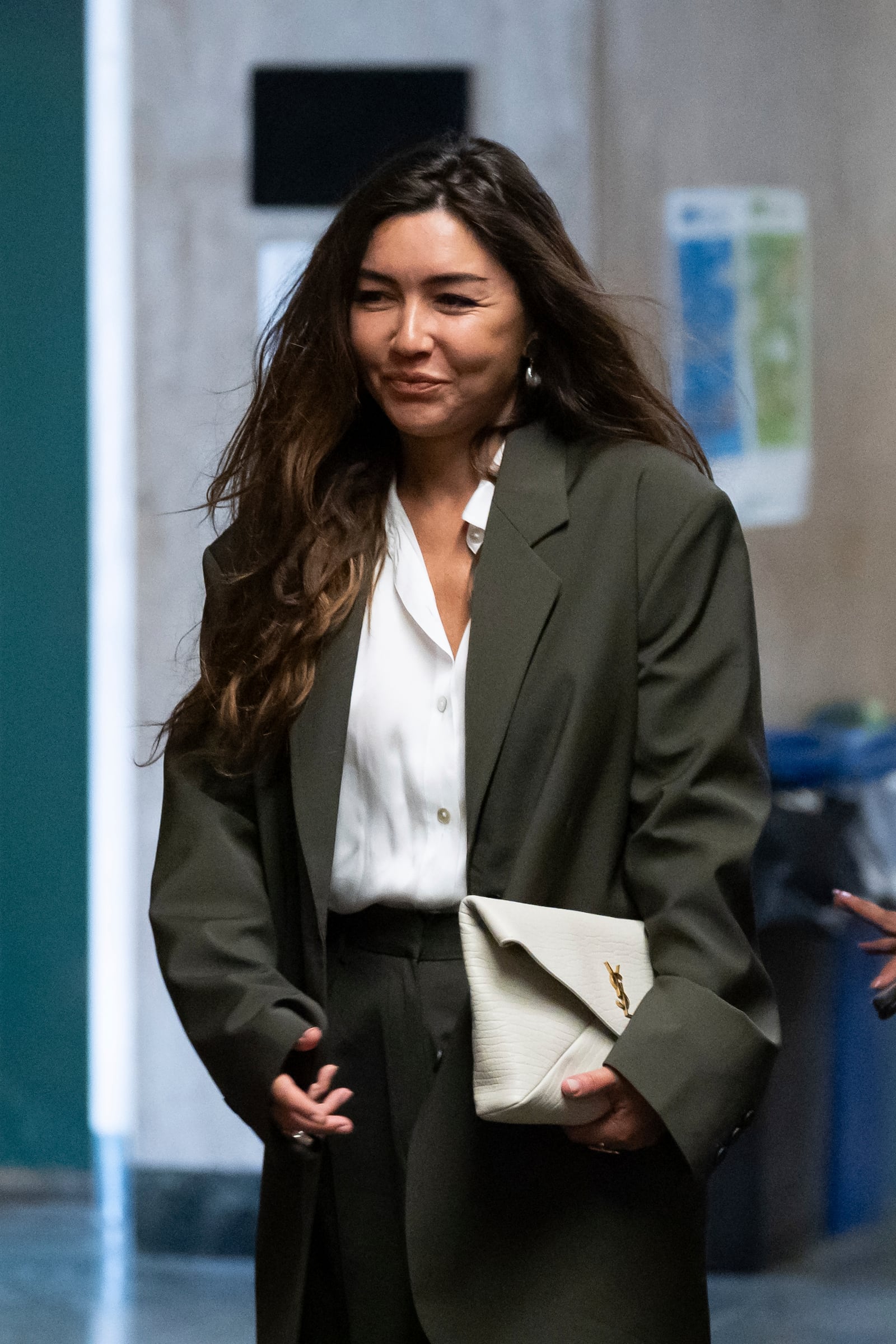 Miriam Haley, an accuser testifying at Harvey Weinstein's rape trial, walks to the courtroom, Thursday, May 1, 2025 in New York. (AP Photo/Adam Gray)