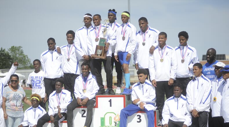 Dunbar won its 10th boys state track and field outdoor title at Columbus this past Saturday. MARC PENDLETON / STAFF