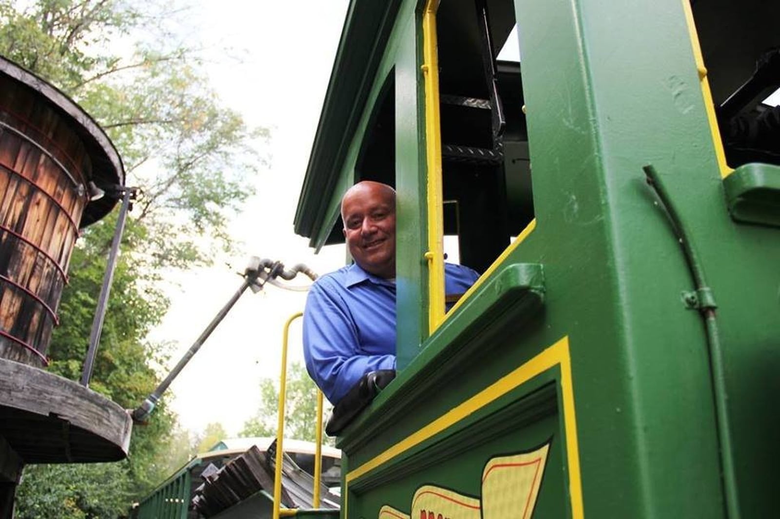 Don Helbig on Kings Island train ride, the K.I. and Miami Valley Railroad CONTRIBUTED