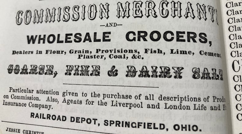 George Gammon, of the Gammon House worked as a drayman for Harrison & Wright in Springfield. In his Underground Railroad narrative, the Rev. J.R. Scurry also mentions the Morrow family of Steele & Morrow as having been helpful to the cause. Both photos are of advertisements in early Springfield City Directories. Photos by Tom Stafford