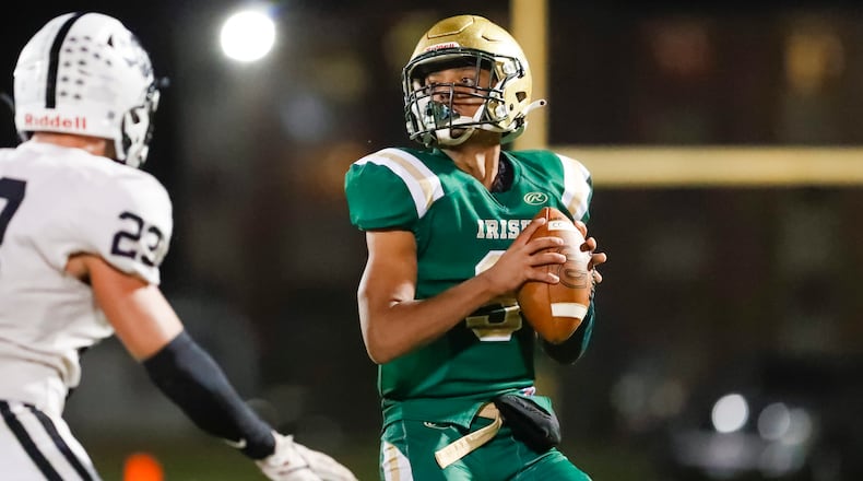 Catholic Central quarterback Brayden Strother has rushed for three touchdowns and passed for 155 yards an another score in two games. Michael Cooper/CONTRIBUTED